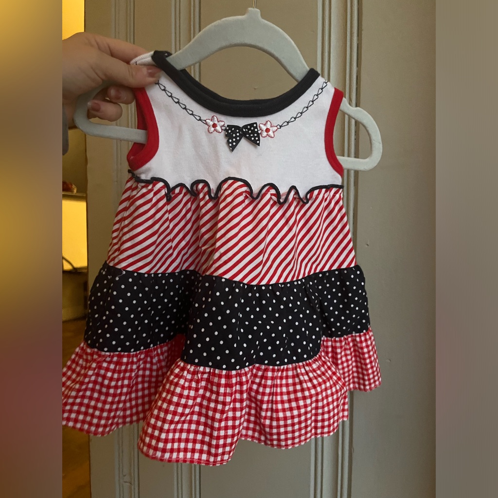 Jessica Ann Red White & Blue Baby Dress 3/6m Patriotic